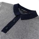 French Connection Retro L/S Jacquard Polo Shirt M