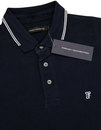 FRENCH CONNECTION Retro Mod Twin Tip LS Pique Polo