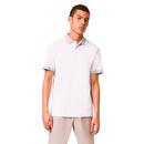 French Connection Men's Mod Contrast Melange Collar Pique Polo Shirt in White