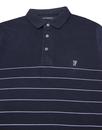 FRENCH CONNECTION Mod Engineered Stripe Polo NAVY