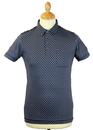 FRENCH CONNECTION Geometric Cube Print Retro Polo