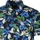 FRENCH CONNECTION Retro 1970s Leaf Print Shirt
