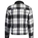 French Connection Sherpa Collar Check Jacket (B/W)