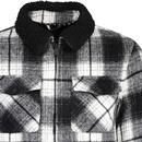 French Connection Sherpa Collar Check Jacket (B/W)