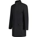 French Connection Funnel Neck Wool Overcoat C