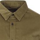 FRENCH CONNECTION Mod Micro Cord Shirt (Olive)
