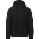 french connection mens lightweight nylon hooded zip jacket black onyx