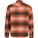 French Connection Heavy Check Wool Overshirt Rust