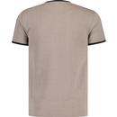 French Connection Textured Retro Mod Ringer Tee S