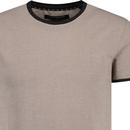 French Connection Textured Retro Mod Ringer Tee S