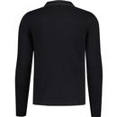 French Connection Trophy Neck LS Knit Polo Shirt B