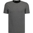 french connection mens whinfell micro stripe jersey tshirt black grey
