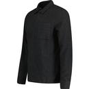 French Connection Classic Wool Zip Shirt Dark Grey