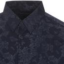 FRENCH CONNECTION Yari Smudgy Camo Line Shirt NAVY