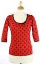 Spotty Top FRIDAY ON MY MIND Retro 60s Top (R)