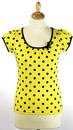Spotty Top FRIDAY ON MY MIND Retro 60s Top (Y)
