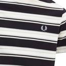 Fred Perry Retro Yarn Dyed Stripe T-shirt (Black)