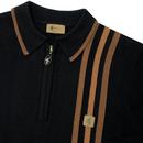 Blade GABICCI VINTAGE Mod Stripe Knit Polo (Black)