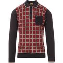 Canine GABICCI VINTAGE Dogtooth Check Knitted Polo