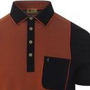 Degrees GABICCI VINTAGE Mod Piped Panel Polo NAVY