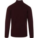 GABICCI VINTAGE Duke 60s Mod Turtle Neck Jumper Oxblood