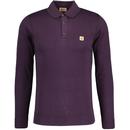Gabicci Francesco Knitted Polo Shirt in Grape V51GK08