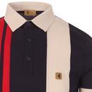 Honor GABICCI VINTAGE Retro Cut & Sew Stripe Polo