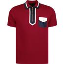 Ladd GABICCI VINTAGE Mod Ltd Edition Knit Polo RED