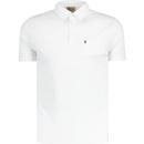 gabicci vintage mens ladro mod button down jersey polo tshirt white