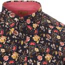 Martin GABICCI VINTAGE 60s Mod Vine Floral Shirt 