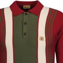 Searle Gabicci Vintage Stripe Knit Polo Olivio