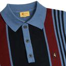 Searle GABICCI VINTAGE Mod Stripe Knit Polo FLINT