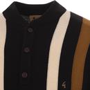 GABICCI VINTAGE Thorpe Mod Knit Bomber Collar Top Black