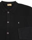 Azima GABICCI VINTAGE 60s Mod Polo Cardigan BLACK