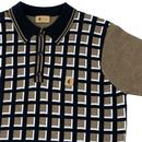 Borgnine GABICCI VINTAGE Mod Check Knitted Polo E