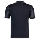 Danny Gabicci Vintage Pinstripe Knitted Polo Navy
