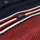 Eden Gabicci Vintage Stripe Panel Knitted Polo T