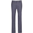 Gabicci Vintage Fairway Dogtooth Check Trousers in Navy V51GT15