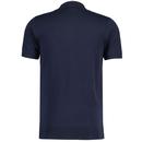 Guinness Gabicci Vintage Button Up Mod Polo Navy