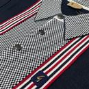 Hadon Gabicci Vintage Ska Check Panel Knit Polo N