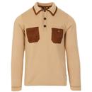 Gabicci Vintage Kingston Gregory Isaacs Limited Edition Mod Knit Polo Shirt in Oat
