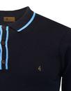 Lineker GABICCI VINTAGE Mod Tipped Knit Polo Shirt