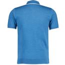Lineker Gabicci Vintage Mod Tipped Polo Aqua 