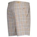 Murphy Gabicci Vintage Retro Check Shorts (Latte)