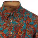 Penfold GABICCI VINTAGE 60s Mod Bold Paisley Shirt
