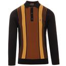 Searle GABICCI VINTAGE Mod Stripe Knit Polo BLACK