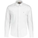 Gabicci Vintage Sloane Bar Collar Shirt White