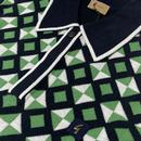 Ted Gabicci Vintage Diamond Check Knitted Polo N