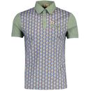 Tyler Gabicci Vintage Abstract Floral Polo Shirt S