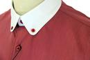 GABICCI VINTAGE Mod Dash Stripe Penny Collar Shirt